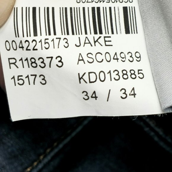 Mavi Jeans Jake Mens‎ 34 Slim Straight Leg Blue Stretch Denim 34" Inseam Flaw - Picture 9 of 13